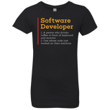 T-Shirts Black / YXS Software Developer Girls Premium T-Shirt