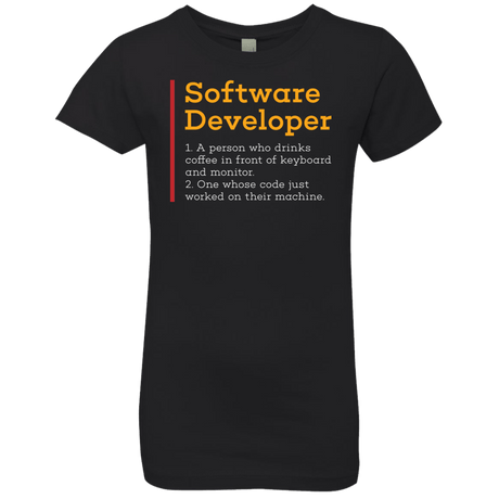 T-Shirts Black / YXS Software Developer Girls Premium T-Shirt