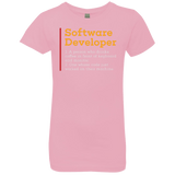 T-Shirts Light Pink / YXS Software Developer Girls Premium T-Shirt