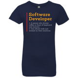 T-Shirts Midnight Navy / YXS Software Developer Girls Premium T-Shirt