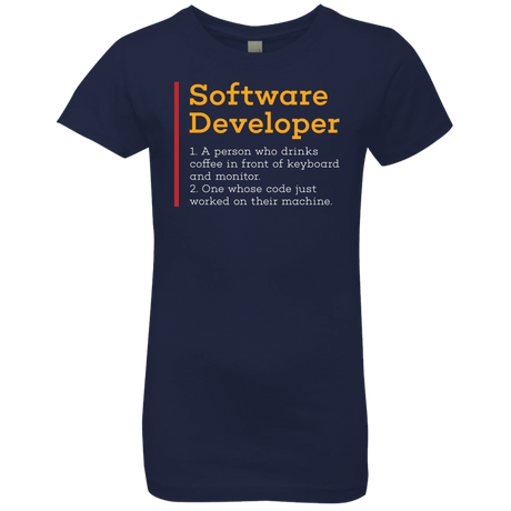 T-Shirts Midnight Navy / YXS Software Developer Girls Premium T-Shirt
