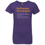 T-Shirts Purple Rush / YXS Software Developer Girls Premium T-Shirt