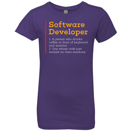 T-Shirts Purple Rush / YXS Software Developer Girls Premium T-Shirt