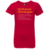 T-Shirts Red / YXS Software Developer Girls Premium T-Shirt