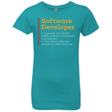 T-Shirts Tahiti Blue / YXS Software Developer Girls Premium T-Shirt