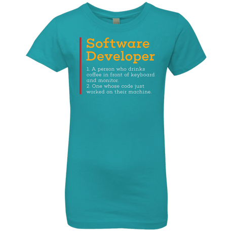 T-Shirts Tahiti Blue / YXS Software Developer Girls Premium T-Shirt