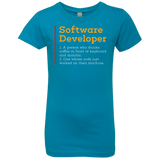 T-Shirts Turquoise / YXS Software Developer Girls Premium T-Shirt
