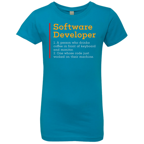 T-Shirts Turquoise / YXS Software Developer Girls Premium T-Shirt