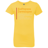 T-Shirts Vibrant Yellow / YXS Software Developer Girls Premium T-Shirt