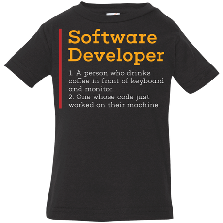 T-Shirts Black / 6 Months Software Developer Infant Premium T-Shirt