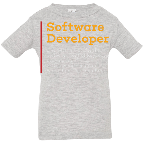 T-Shirts Heather Grey / 6 Months Software Developer Infant Premium T-Shirt
