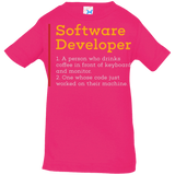 T-Shirts Hot Pink / 6 Months Software Developer Infant Premium T-Shirt