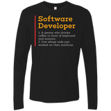 T-Shirts Black / Small Software Developer Men's Premium Long Sleeve