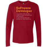 T-Shirts Cardinal / Small Software Developer Men's Premium Long Sleeve