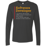 T-Shirts Heavy Metal / Small Software Developer Men's Premium Long Sleeve