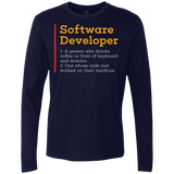 T-Shirts Midnight Navy / Small Software Developer Men's Premium Long Sleeve