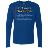 T-Shirts Royal / Small Software Developer Men's Premium Long Sleeve
