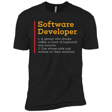 T-Shirts Black / X-Small Software Developer Men's Premium T-Shirt
