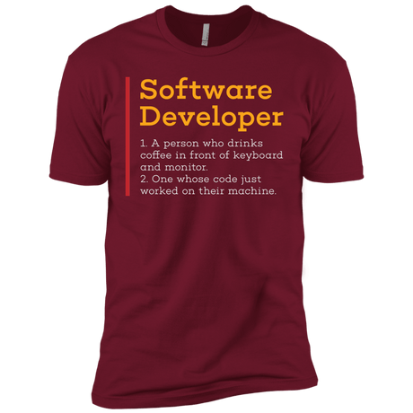 T-Shirts Cardinal / X-Small Software Developer Men's Premium T-Shirt
