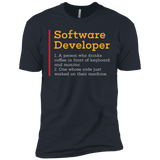 T-Shirts Indigo / X-Small Software Developer Men's Premium T-Shirt