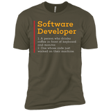 T-Shirts Military Green / X-Small Software Developer Men's Premium T-Shirt