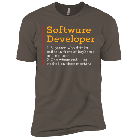 T-Shirts Warm Grey / X-Small Software Developer Men's Premium T-Shirt