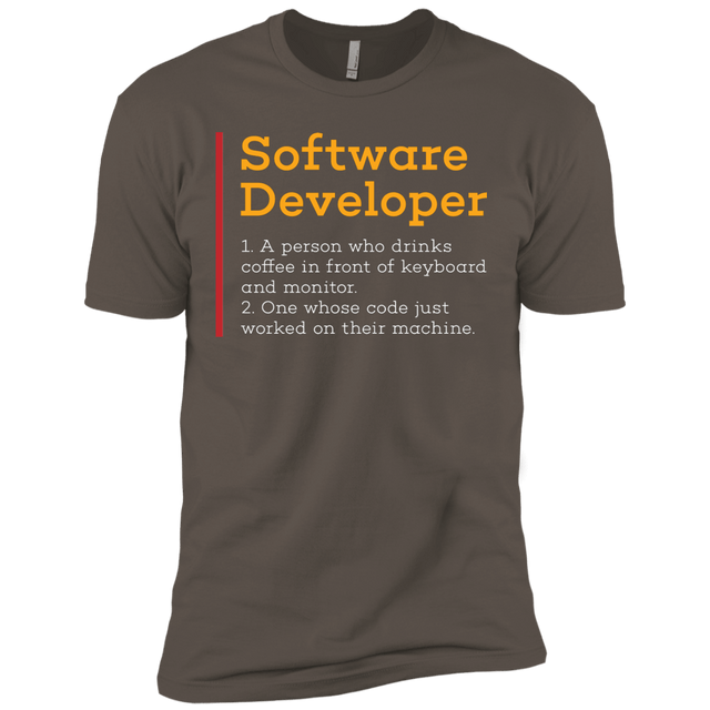 T-Shirts Warm Grey / X-Small Software Developer Men's Premium T-Shirt