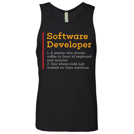 T-Shirts Black / Small Software Developer Men's Premium Tank Top