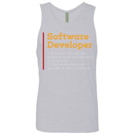 T-Shirts Heather Grey / Small Software Developer Men's Premium Tank Top