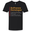 T-Shirts Black / X-Small Software Developer Men's Premium V-Neck