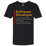 T-Shirts Black / X-Small Software Developer Men's Premium V-Neck