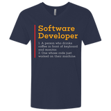 T-Shirts Midnight Navy / X-Small Software Developer Men's Premium V-Neck