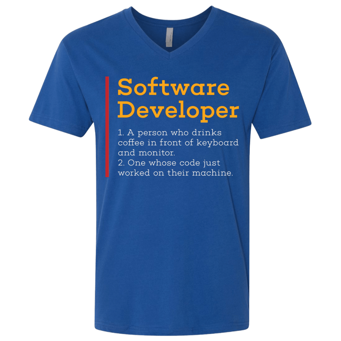 T-Shirts Royal / X-Small Software Developer Men's Premium V-Neck
