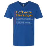 T-Shirts Royal / X-Small Software Developer Men's Premium V-Neck