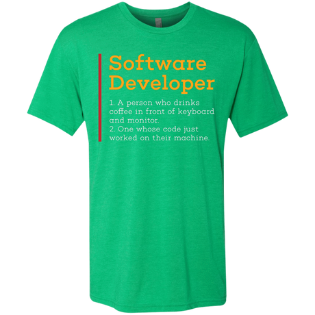 T-Shirts Envy / Small Software Developer Men's Triblend T-Shirt