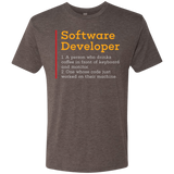 T-Shirts Macchiato / Small Software Developer Men's Triblend T-Shirt