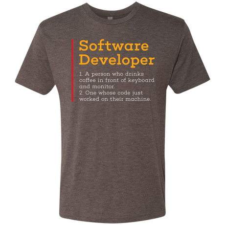 T-Shirts Macchiato / Small Software Developer Men's Triblend T-Shirt
