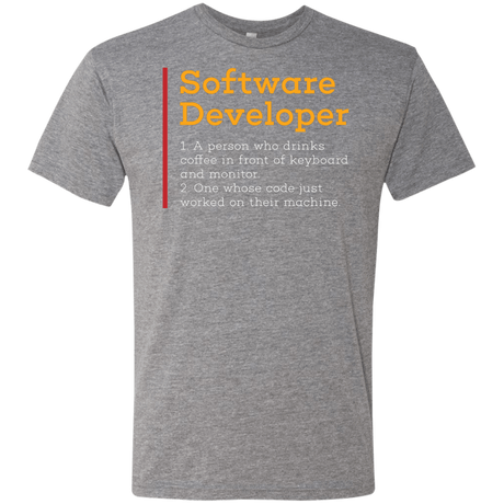 T-Shirts Premium Heather / Small Software Developer Men's Triblend T-Shirt