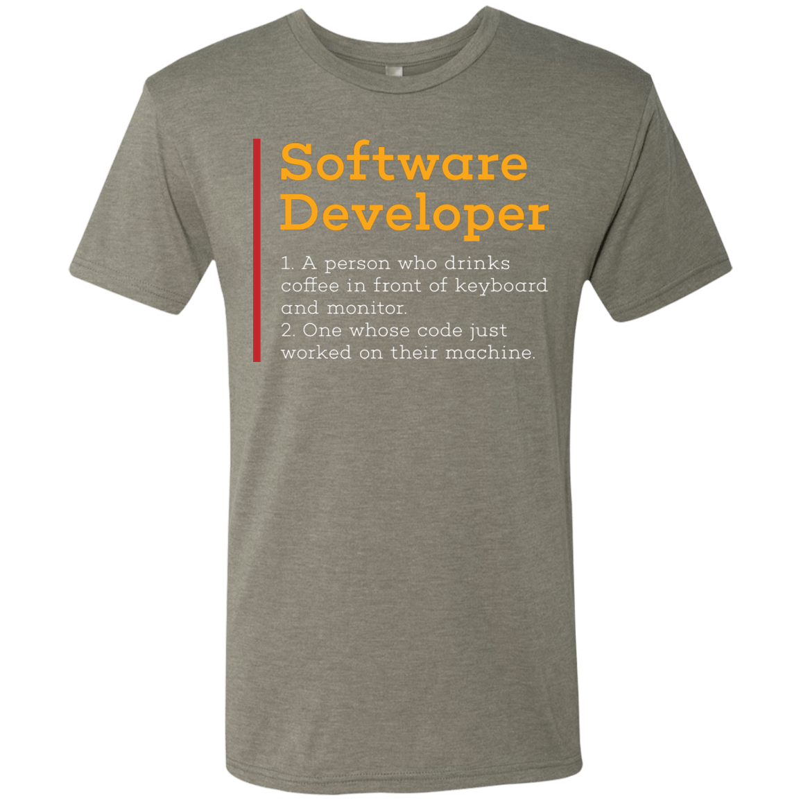 T-Shirts Venetian Grey / Small Software Developer Men's Triblend T-Shirt