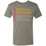 T-Shirts Venetian Grey / Small Software Developer Men's Triblend T-Shirt