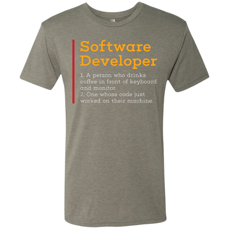 T-Shirts Venetian Grey / Small Software Developer Men's Triblend T-Shirt