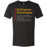 T-Shirts Vintage Black / Small Software Developer Men's Triblend T-Shirt