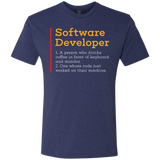 T-Shirts Vintage Navy / Small Software Developer Men's Triblend T-Shirt