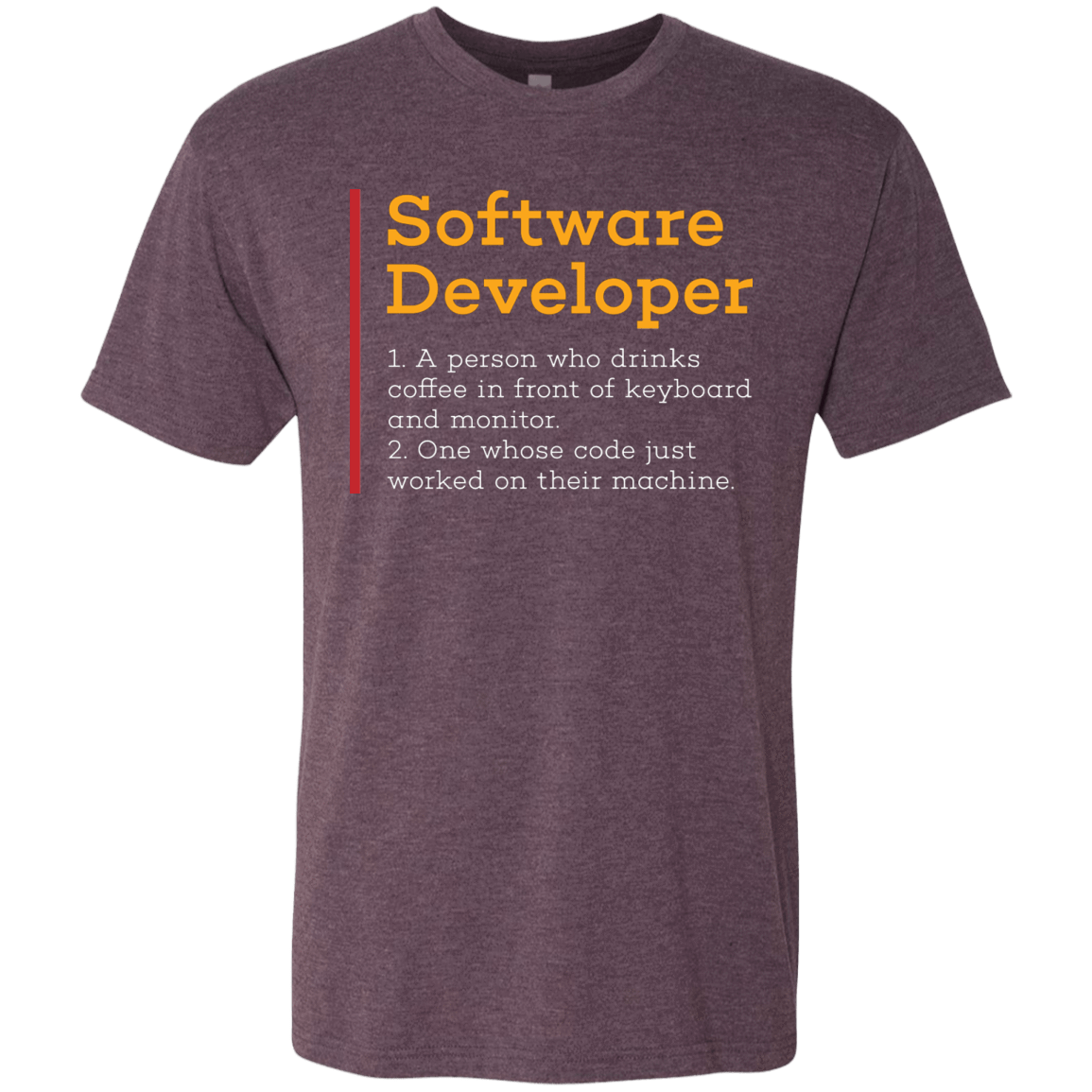 T-Shirts Vintage Purple / Small Software Developer Men's Triblend T-Shirt