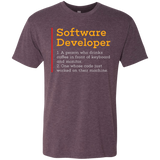 T-Shirts Vintage Purple / Small Software Developer Men's Triblend T-Shirt
