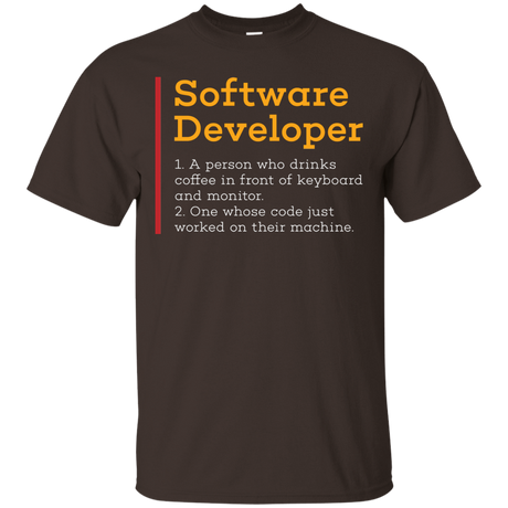 T-Shirts Dark Chocolate / Small Software Developer T-Shirt