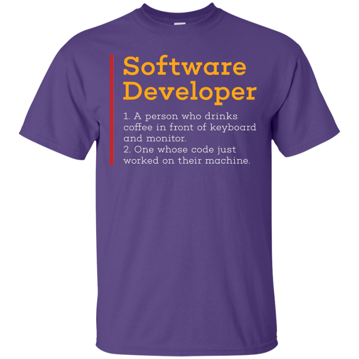 T-Shirts Purple / Small Software Developer T-Shirt