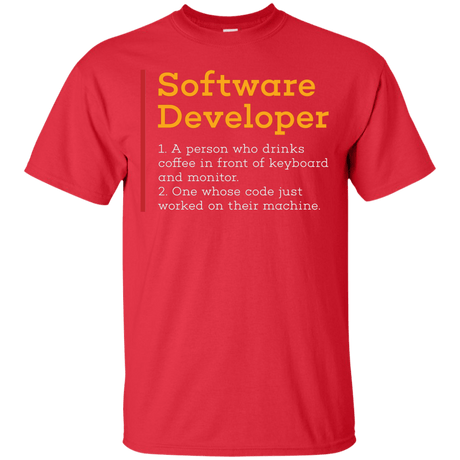 T-Shirts Red / Small Software Developer T-Shirt