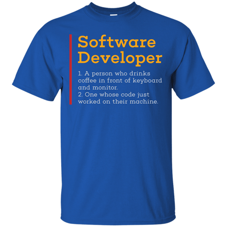 T-Shirts Royal / Small Software Developer T-Shirt