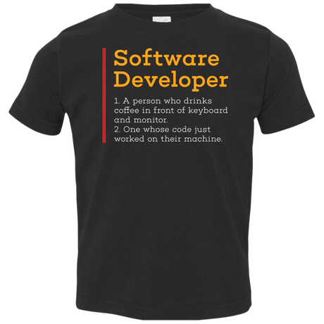 T-Shirts Black / 2T Software Developer Toddler Premium T-Shirt